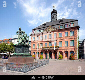 New Town Hall and Brothers Grimm National Memorial, Hanau, Hesse, Germany Stock Photo