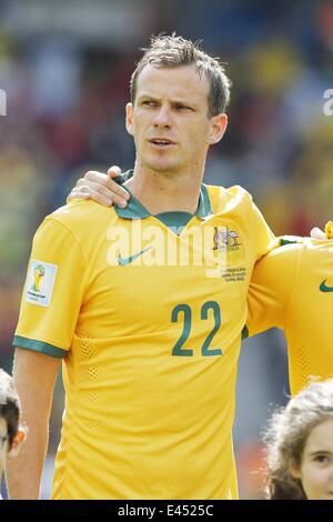 Curitiba, Brazil. 23rd June, 2014. Alex Wilkinson (AUS) Football/Soccer : FIFA World Cup Brazil 2014 Group B match between Australia 0-3 Spain at Arena da Baixada in Curitiba, Brazil . © AFLO/Alamy Live News Stock Photo