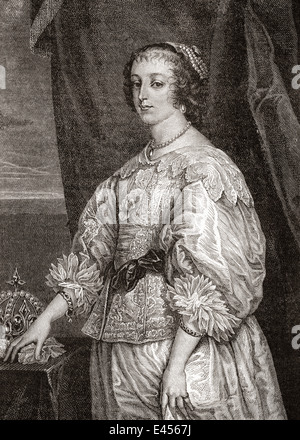 Henrietta Maria of France, 1609 – 1669. Queen consort of England, Scotland and Ireland as the wife of King Charles I. Stock Photo