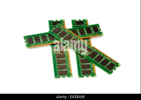 RAM stick of computer random access memory isolated on white background Stock Photo