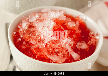 Refreshing Homemade Shaved Ice in a Bowl Stock Photo