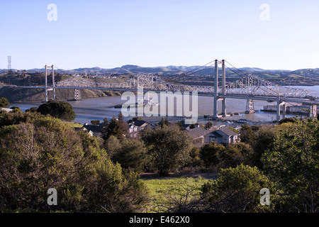 Carquinez bridges Crockett California interstate 80 Stock Photo