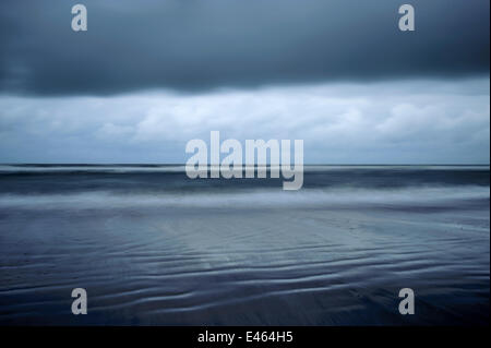 Dark clouds above the North Sea, Norderney, Germany, September Stock Photo