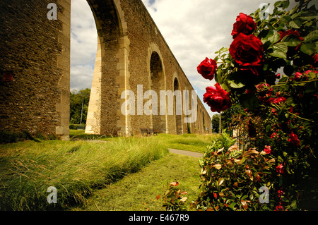 AJAXNETPHOTO. FRANCE-MACHINE DE MARLY-THE AQUADUCT OF LOUVECIENNES SITUATED TO THE WEST OF PARIS.PHOTO:JONATHAN EASTLAND/AJAX. REF:120906 2362 Stock Photo