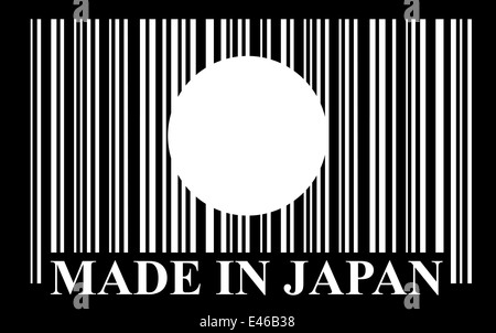 Japan barcode flag, vector Stock Photo