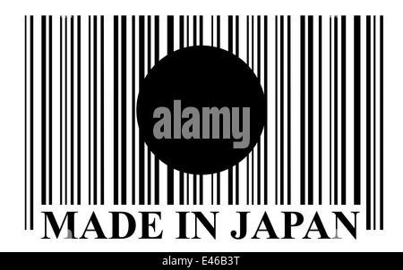 Japan barcode flag, vector Stock Photo