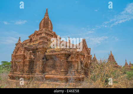 Ancient Buddhist Temples in Bagan, Myanmar, Southeast Asia Stock Photo