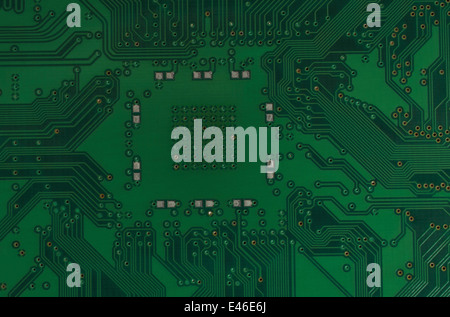 Circuit board background close-up Stock Photo