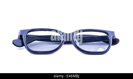 the sun glasses on the white background ideal for eye wear and healthy Stock Photo