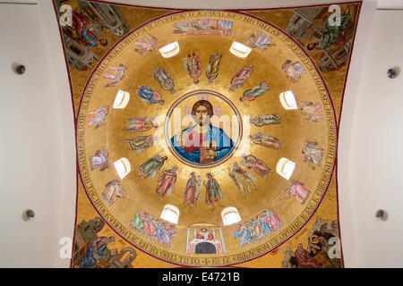 Mural at Saint Barbara Greek Orthodox Church in Santa Barbara, in May 2014. Stock Photo