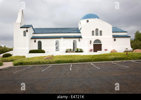 Saint Barbara Greek Orthodox Church in Santa Barbara, in May 2014. Stock Photo