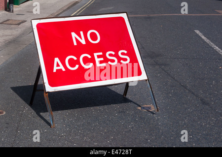 No access road sign for motorists Stock Photo