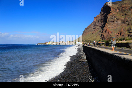 Valle Gran Rey, Spain, beach at La Playa on the island of La Gomera Stock Photo