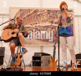 Great Tew, UK. 04th July, 2014. Cornbury Festival Kiki Dee & Carmelo perform on the Coffee Nero Stage Credit:  charlie bryan/Alamy Live News Stock Photo