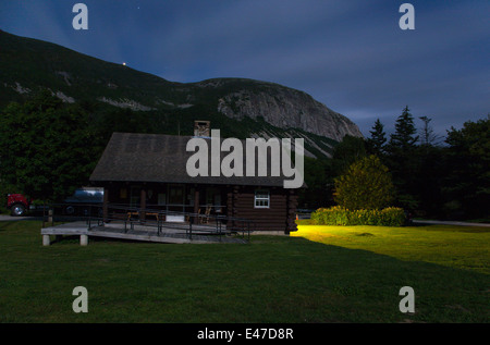 Franconia Notch State Park - Cannon Mountain from Lafayette Place in Lincoln, New Hampshire USA during the night Stock Photo