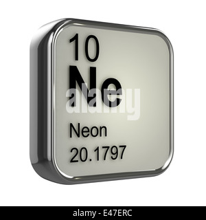 3d Neon element design from the periodic table Stock Photo