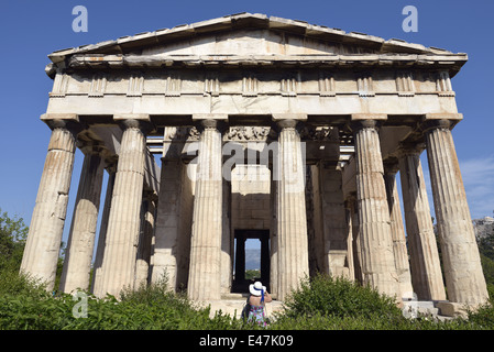 Temple of Hephaestus in Ancient Market, Athens, Greece Stock Photo