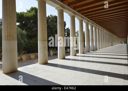 Arcade of Attalos in Ancient Market, Athens, Greece Stock Photo