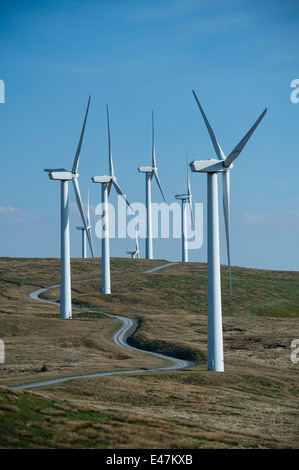 Cefn Croes windfarm turbines Mid Wales UK Stock Photo
