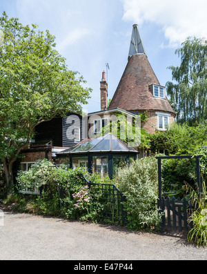 Converted oast house, Kent, England, UK Stock Photo