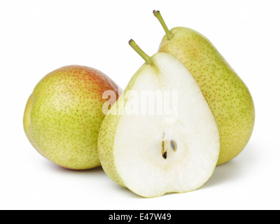 ripe forelle pears, isolated on white background Stock Photo