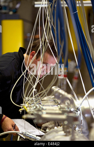 Aircraft engine test stand TU Berlin Stock Photo