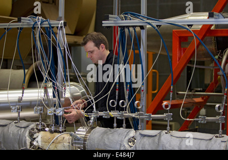 Aircraft engine test stand TU Berlin Stock Photo