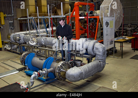 Aircraft engine test stand TU Berlin Stock Photo