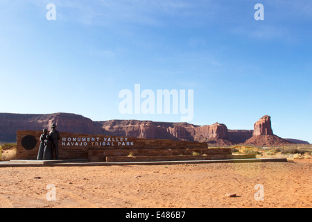 Entrance to Monument Valley Navajo Tribal Park Stock Photo