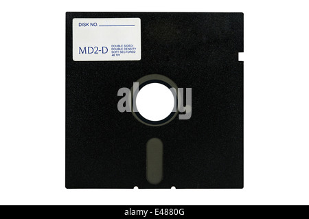 Old diskette 5 25 inches isolated on white with clipping path Stock Photo