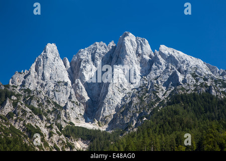 The big mountain covered by the snow Stock Photo