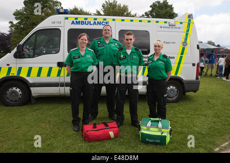 Biggin Hill, UK. 5th July 2014. St John Ambulance staff were on dutyat the Biggin Hill Festiva Credit: Keith Larby/Alamy Live News Stock Photo