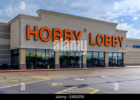 The exterior of a Hobby Lobby store in Oklahoma City, Oklahoma. USA. Stock Photo