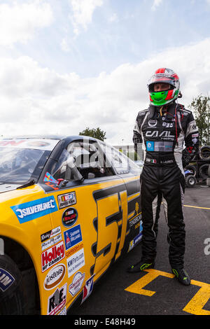 Tours, France. 05th July, 2014. Simone Laureti and his Nascar at the Tours Speedway, Tours, France. Stock Photo