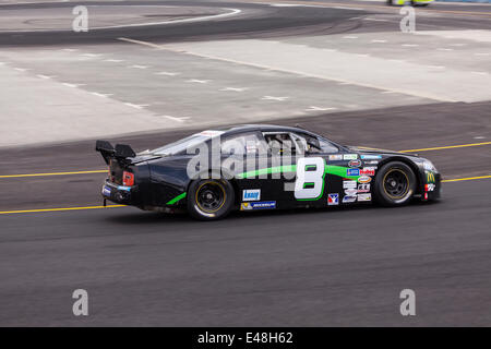 Tours, France. 05th July, 2014. Nascar Whelen Euro Series racing at the Tours Speedway, Tours, France. Stock Photo