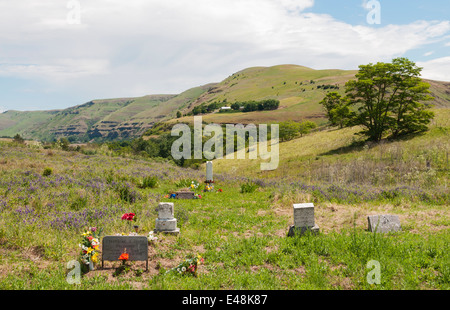 Idaho, Spalding, Nez Perce National Historical Park, Old Spalding Cemetery Stock Photo