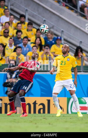 Fortaleza, Brazil. 4th July, 2014. Paulinho (BRA) Football/Soccer : FIFA  World Cup Brazil 2014 Quarter Final