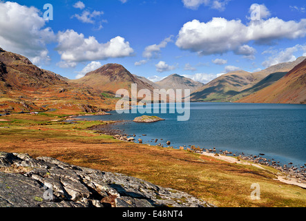 Wastwater the deepest body of water in the Lake Districk National Park situated on the North East of England in Cumbria Stock Photo