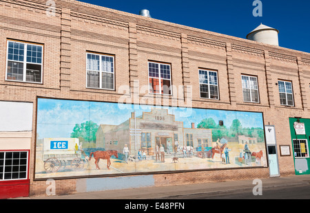 Washington, Toppenish, downtown, historical wall mural Stock Photo