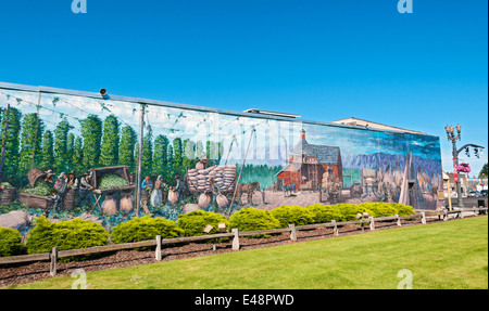 Washington, Toppenish, historical wall mural Stock Photo