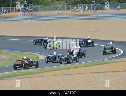 Le Mans, France, 5th June, 2014. Historic racing cars on track at the Le Mans Classic event in France. Credit:  Matthew Richardson/Alamy Live News Stock Photo