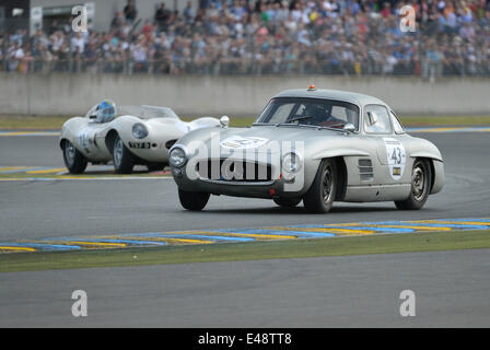 Le Mans, France, 5th June, 2014. Historic racing cars on track at the Le Mans Classic event in France. Credit:  Matthew Richardson/Alamy Live News Stock Photo