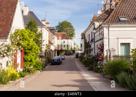 The village of Chedigny, France. The village holds a rose festival every May. Stock Photo