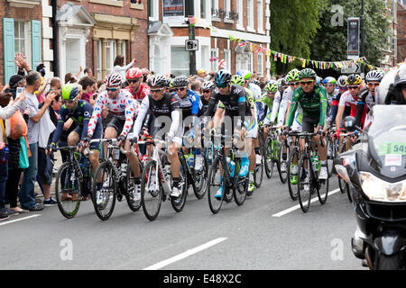 The Tour De France in Bootham York July 7th 2014 Stock Photo