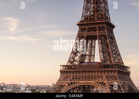 The Eiffel Tower in Paris, France. It is one of the most visited places in the World. Stock Photo