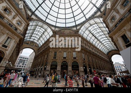 Die Galleria Vittorio Emanuele II (deutsch Viktor-Emanuel-Galerie) in Mailand , Kuppel, Stock Photo