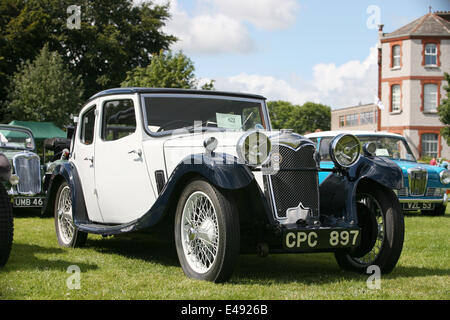Dublin, Ireland. 6th July, 2014. Terenure Classic and Vintage car show Dublin 2014, featuring a strong turn out of Riley Cars from throughout the years. Terenure is one of Ireland's largest gathering of classic and vintage cars, with this being its 23rd year running. Credit:  Ian Shipley/Alamy Live News Stock Photo