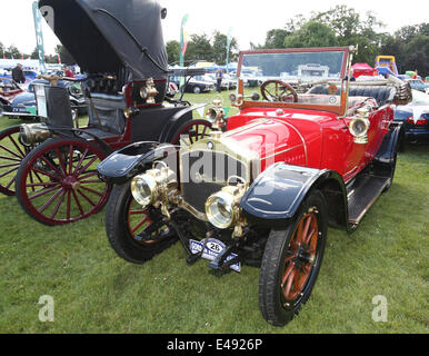 Dublin, Ireland. 6th July, 2014. Terenure Classic and Vintage car show Dublin 2014, featuring a strong turn out of Riley Cars from throughout the years. Terenure is one of Ireland's largest gathering of classic and vintage cars, with this being its 23rd year running. Credit:  Ian Shipley/Alamy Live News Stock Photo