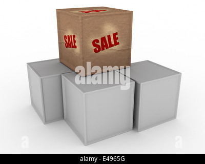 cubes stacked building concept 3d Stock Photo