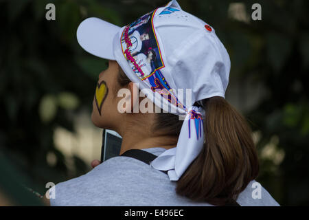 Turin, Italy. 6th July, 2014. Turin, Italy - 2014:07:06 - Thousands of fans anxiously waiting for the Turin's date of the concert of One Direction, the Anglo-Irish boy band that has won the hearts of teanagers Credit:  Elena Aquila/NurPhoto/ZUMA Wire/Alamy Live News Stock Photo